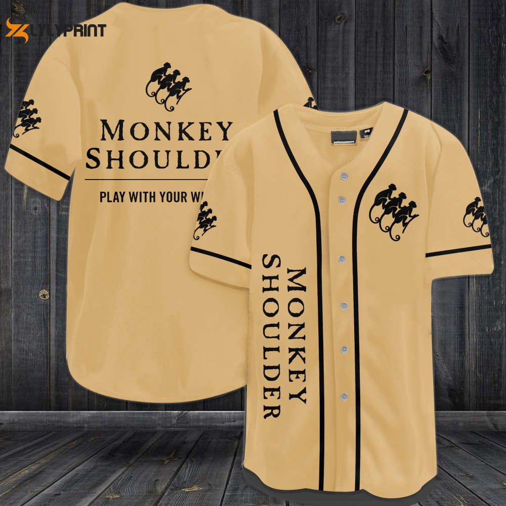 Monkey Shoulder Scotch Baseball Jersey Monkey Shoulder Scotch Baseball Jersey