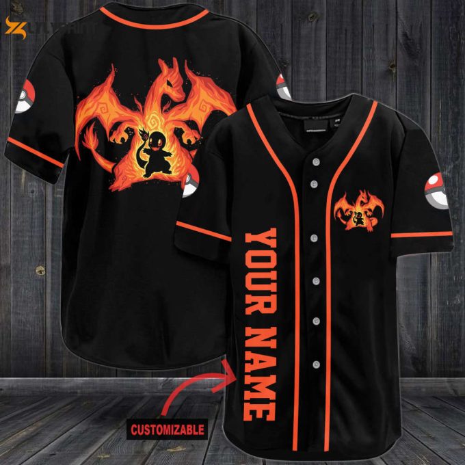 Personalized Lizardon Baseball Jersey