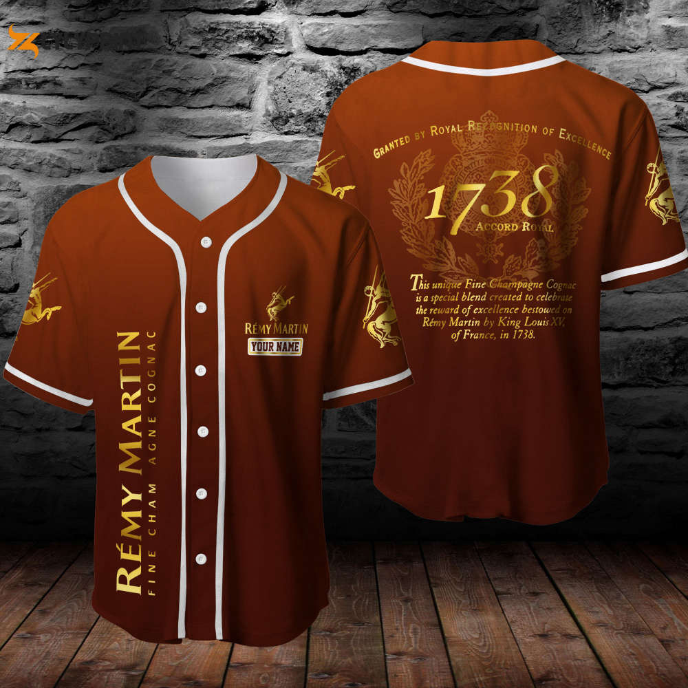 Personalized Remy Martin Cognac All Over Print Unisex Baseball Jersey Personalized Remy Martin Cognac All Over Print Unisex Baseball Jersey