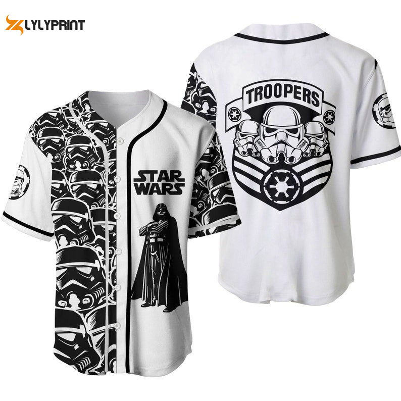 Star Wars Stormtrooper Pattern All Over Print Unisex Baseball Jersey Star Wars Stormtrooper Pattern All Over Print Unisex Baseball Jersey